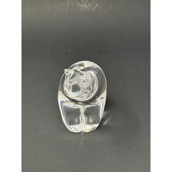 Rare Cristais Hering (Brazil) Lead Crystal Art Glass Polar Bear Paperweight MCM - Picture 4 of 6